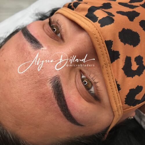 Eyebrow microblading by Alyssa Dillard at MicroBladers